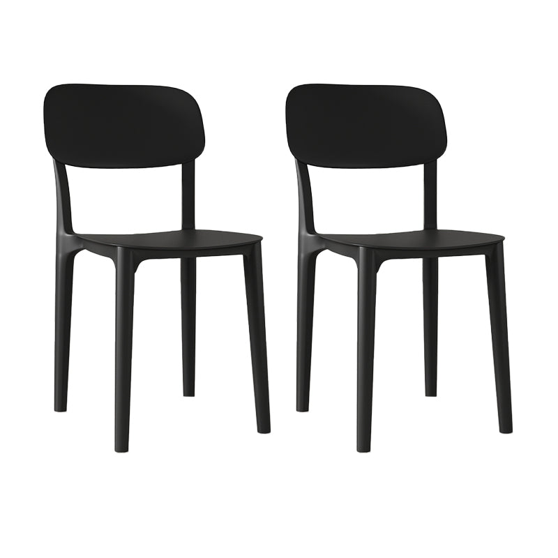 Nordic Backrest Stackable Acrylic Chair with Acrylic Legs for Dining Room