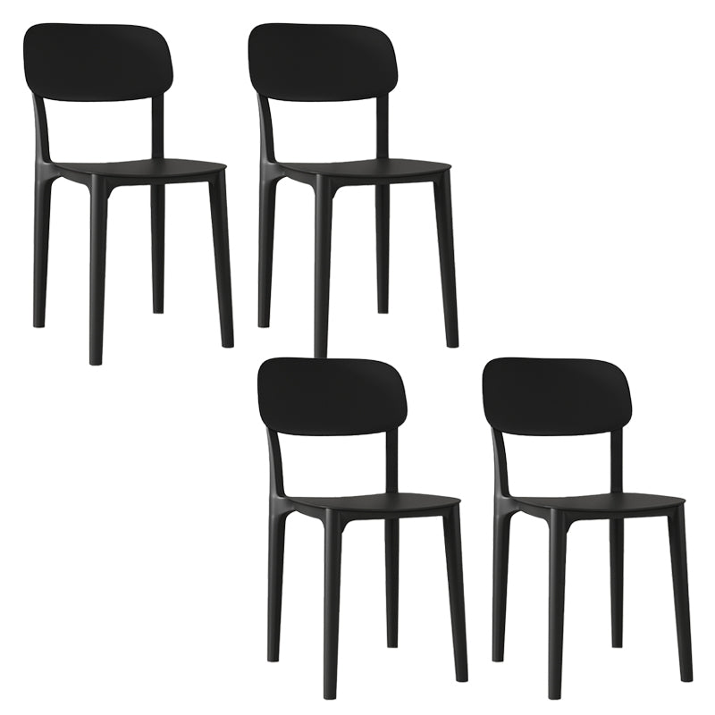 Nordic Backrest Stackable Acrylic Chair with Acrylic Legs for Dining Room