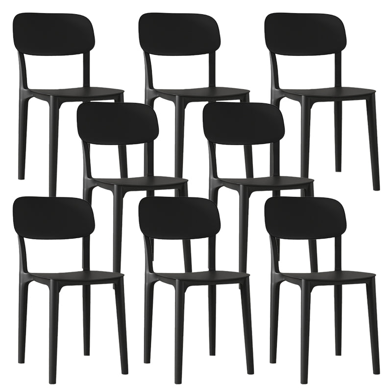 Nordic Backrest Stackable Acrylic Chair with Acrylic Legs for Dining Room