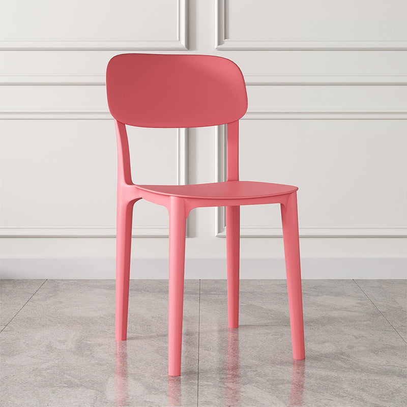 Nordic Backrest Stackable Acrylic Chair with Acrylic Legs for Dining Room
