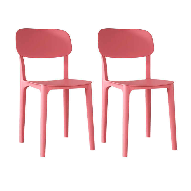 Nordic Backrest Stackable Acrylic Chair with Acrylic Legs for Dining Room