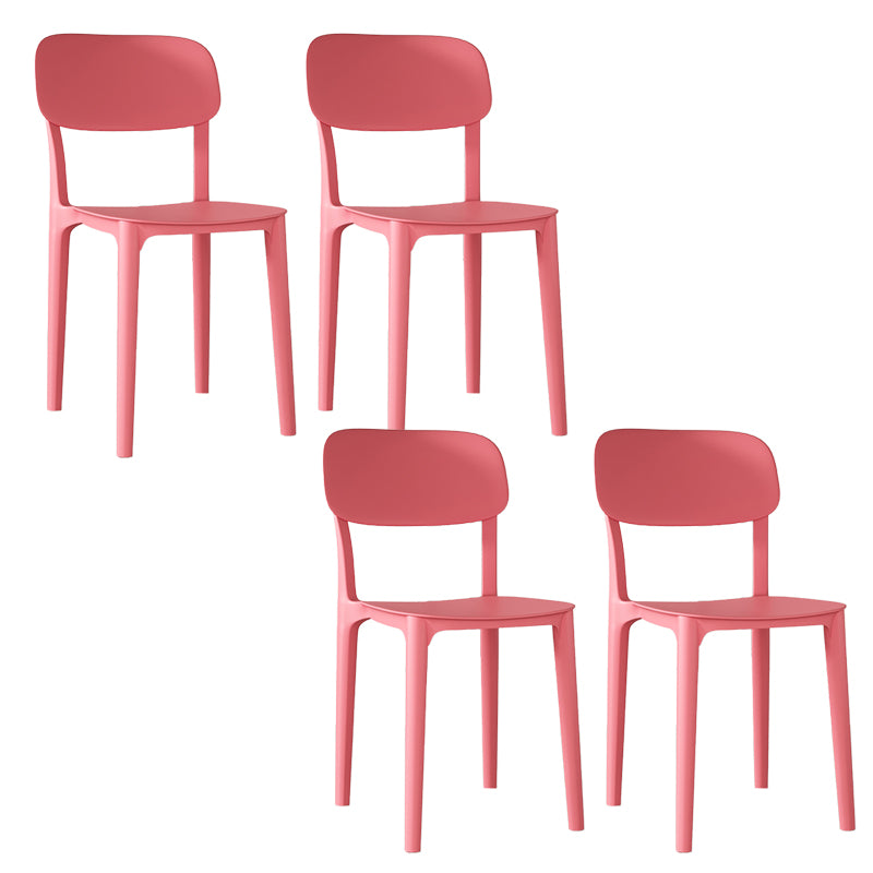 Nordic Backrest Stackable Acrylic Chair with Acrylic Legs for Dining Room