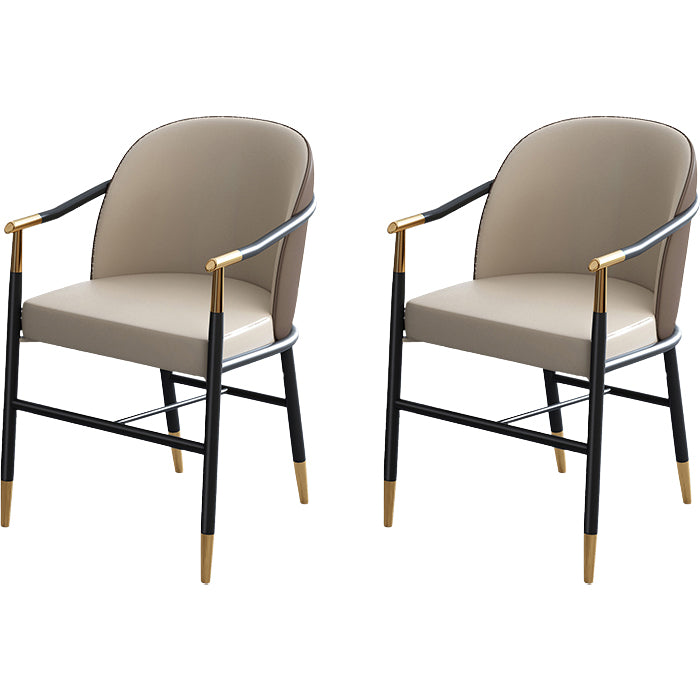 Modern Backrest Armrest Cushion Chair with Metal Legs for Living Room