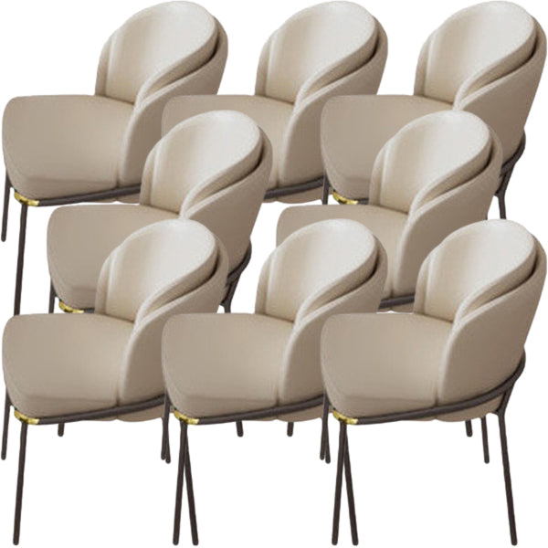Modern Backrest Armrest Cushion Chair with Metal Legs for Living Room