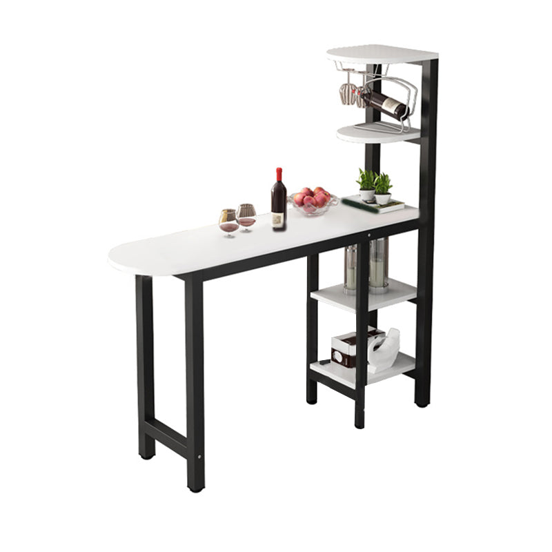 1/2 Piece Pub Dining Set Glam Style Bar Table with Metal Stool