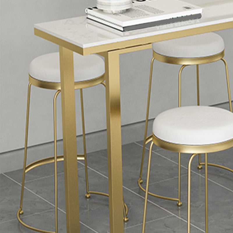 Rectangle Pub Height Dining Table Glam Bistro Bar Height Cocktail Table