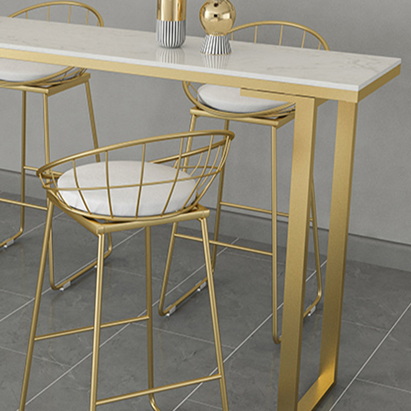 Rectangle Pub Height Dining Table Glam Bistro Bar Height Cocktail Table