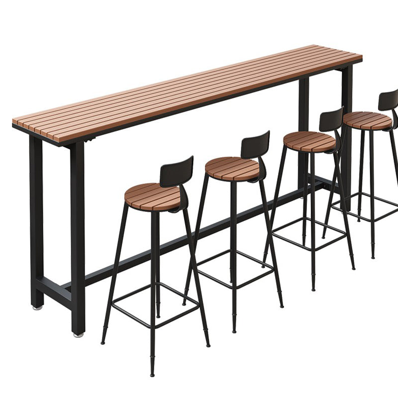 Industrial Bar Height Pub Table Rectangle Pub Height Dining Table