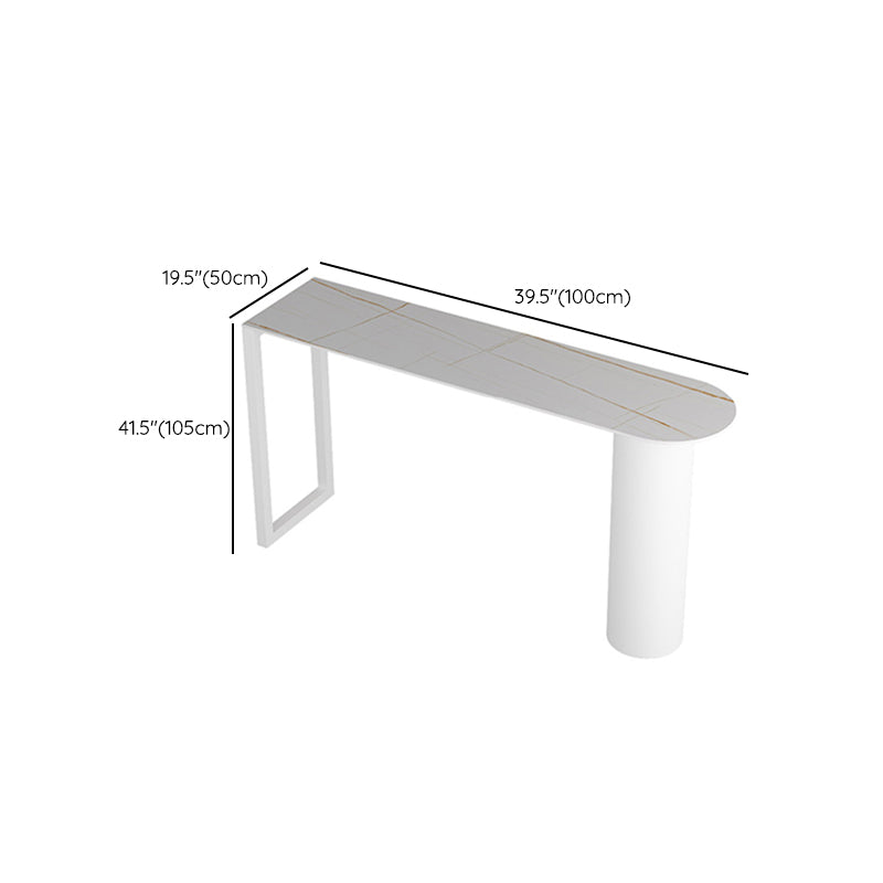 White Counter Wine Table Double Pedestal Pub Height Dining Table