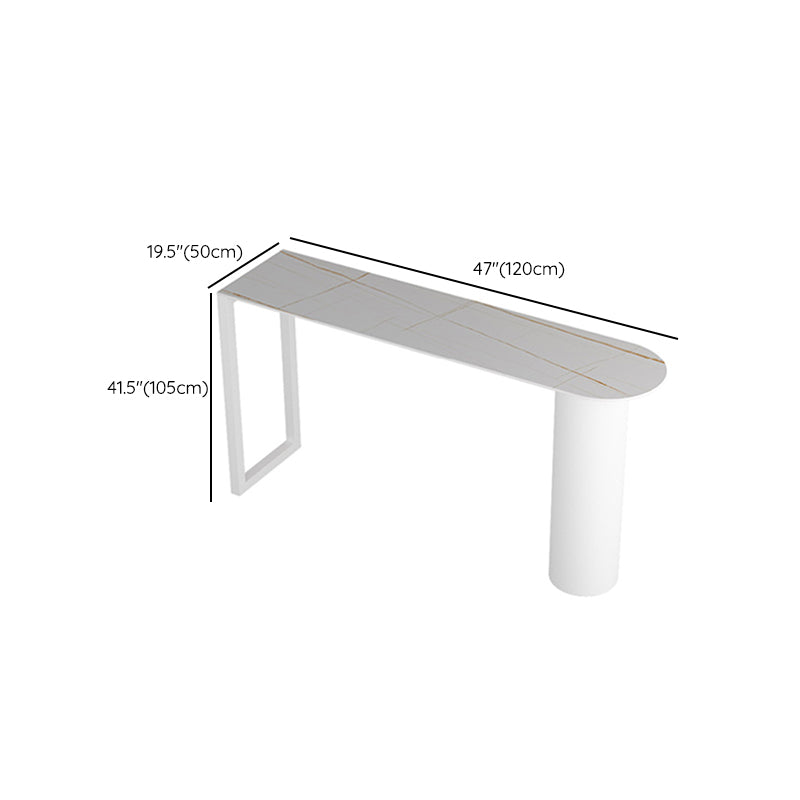 White Counter Wine Table Double Pedestal Pub Height Dining Table