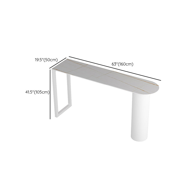 White Counter Wine Table Double Pedestal Pub Height Dining Table