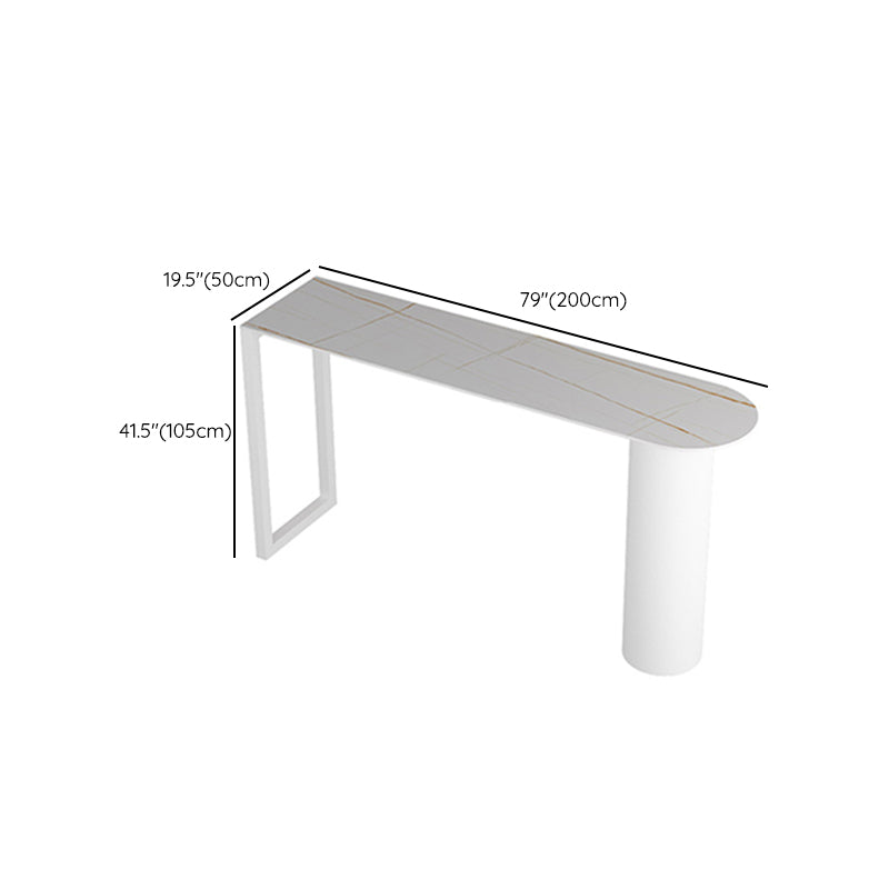 White Counter Wine Table Double Pedestal Pub Height Dining Table