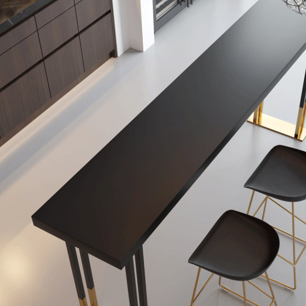 Black and Gold Pub Height Dining Table Glam Counter Wine Table
