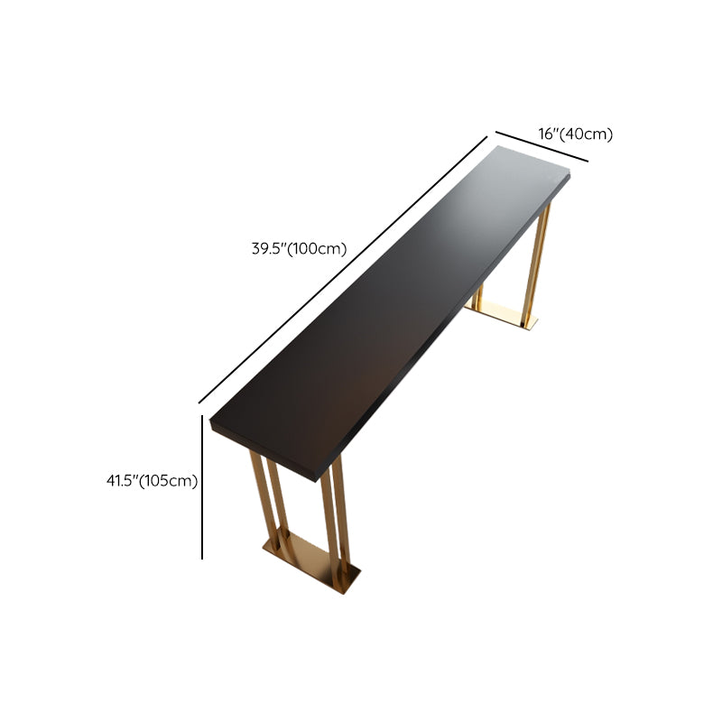 Black and Gold Pub Height Dining Table Glam Counter Wine Table