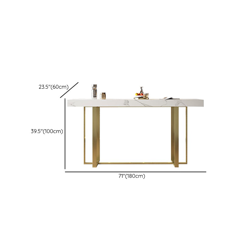 Rectangle Bistro Accent Dining Table Glam Pub Height Dining Table
