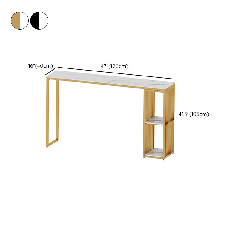 Modern Style Rectangle Bar Table Storable Stone Table for Living Room
