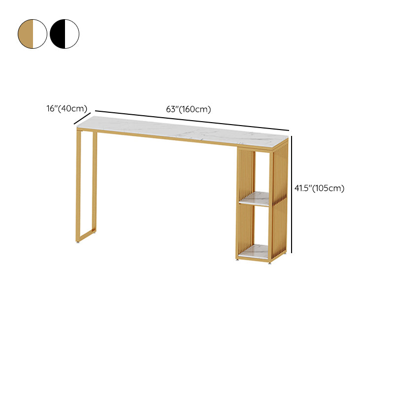 Modern Style Rectangle Bar Table Storable Stone Table for Living Room
