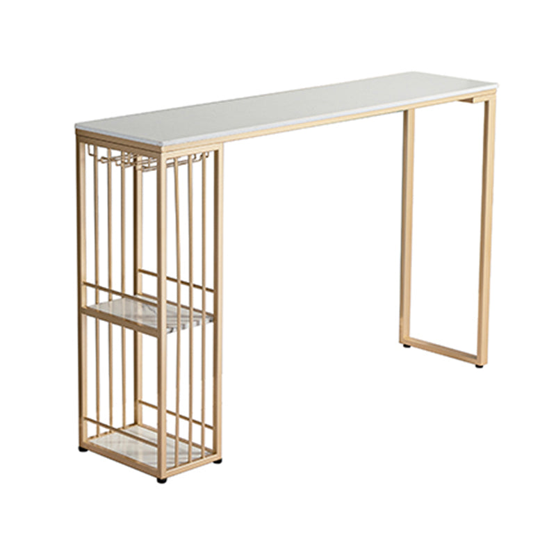 Rectangle Counter Wine Table Faux Marble Counter Height Dining Table