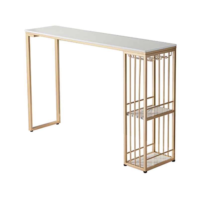 Rectangle Counter Wine Table Faux Marble Counter Height Dining Table