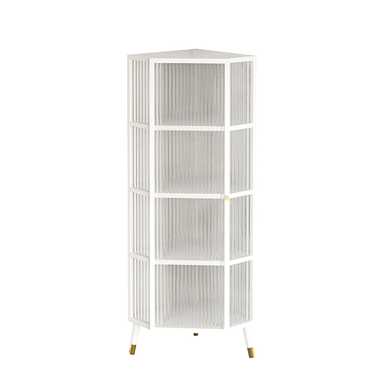 Contemporary Curio Cabinet Metal Corner Unit Buffet Cabinet for Dining Room