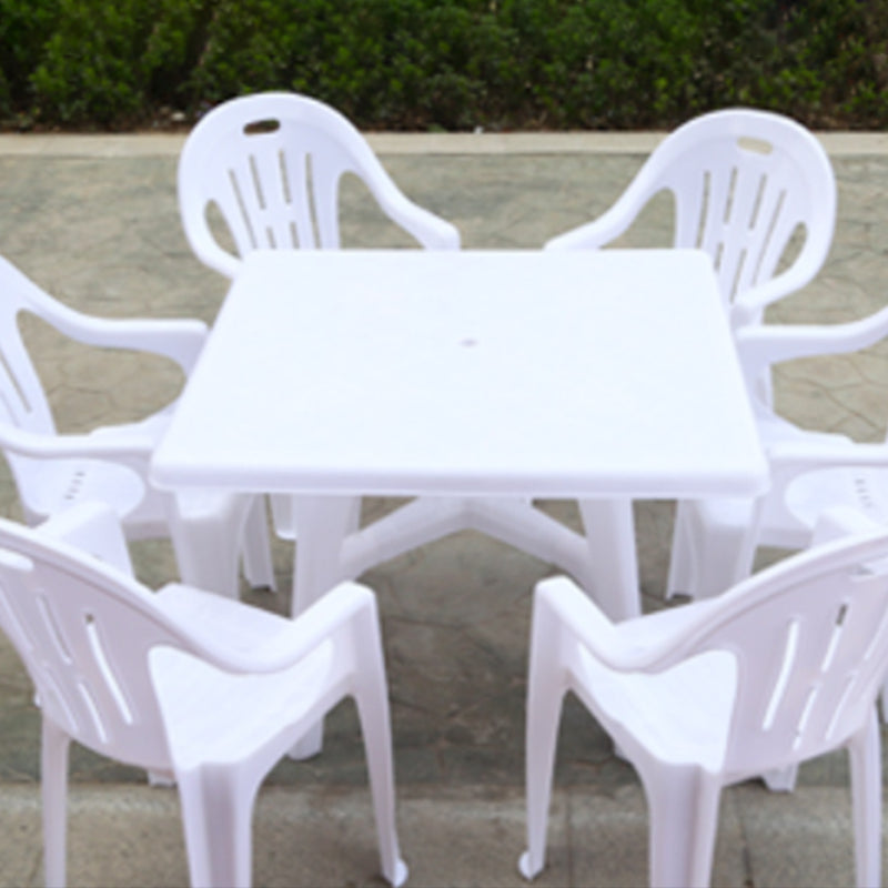 Contemporary Style Courtyard Table Plastic Material Desk for Outdoors