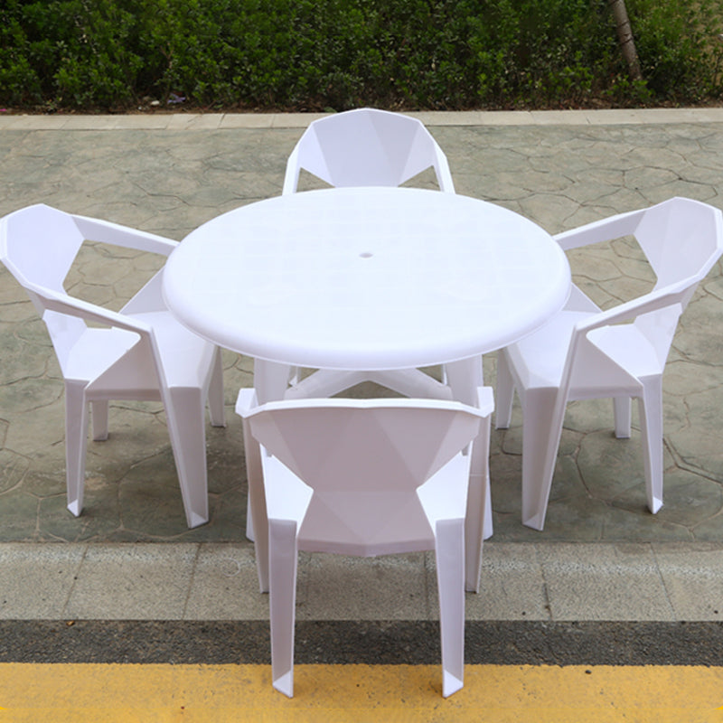 Contemporary Style Courtyard Table Plastic Material Desk for Outdoors