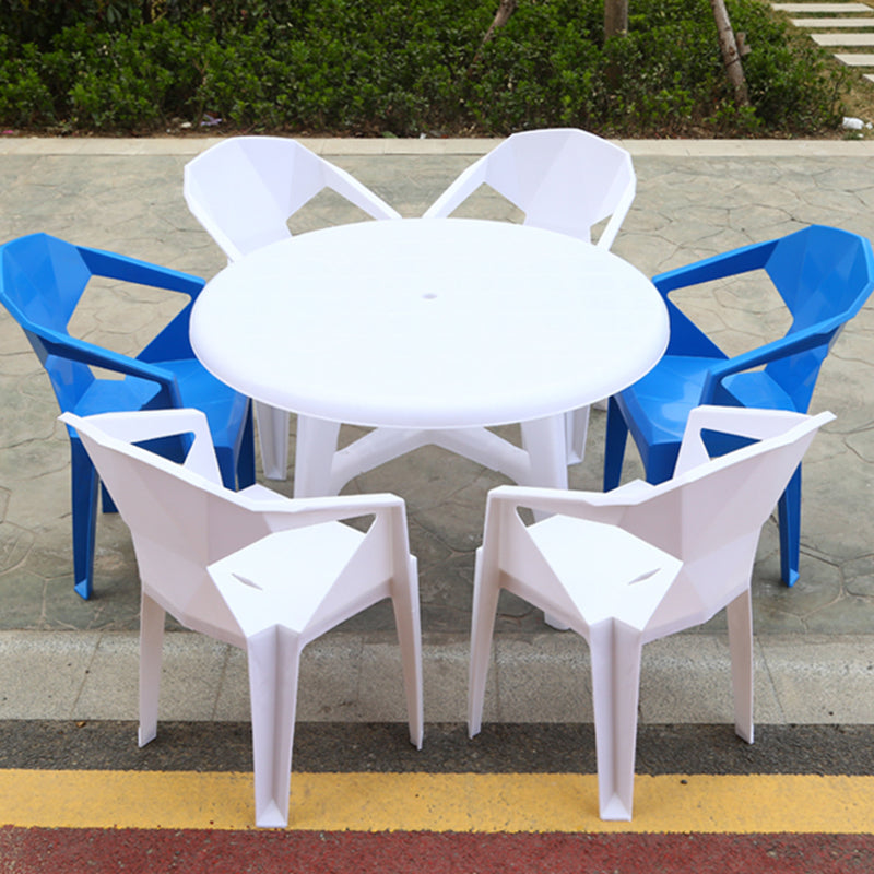Contemporary Style Courtyard Table Plastic Material Desk for Outdoors