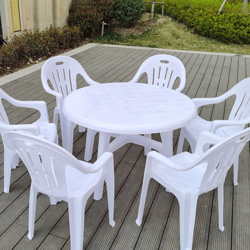 Contemporary Style Courtyard Table Plastic Material Desk for Outdoors