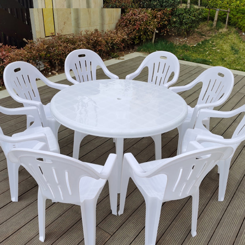 Contemporary Style Courtyard Table Plastic Material Desk for Outdoors