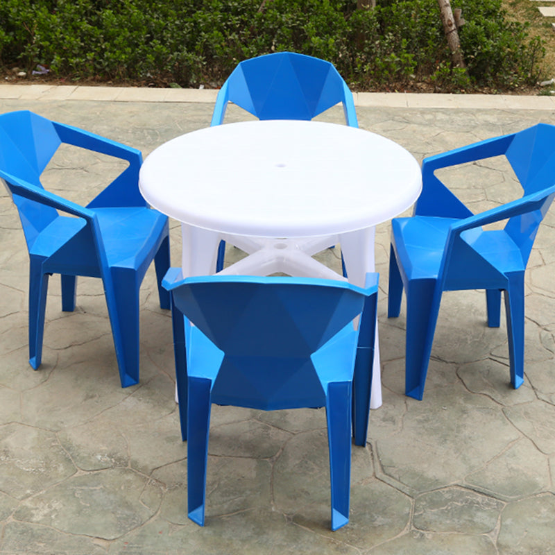 Contemporary Style Courtyard Table Plastic Material Desk for Outdoors