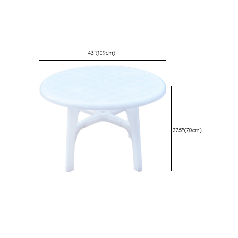 Contemporary Style Courtyard Table Plastic Material Desk for Outdoors