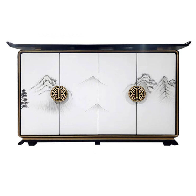 Contemporary 35.43" H Cabinet Wooden Accent Cabinet with Door