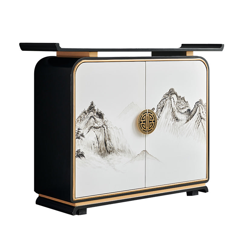 Contemporary 35.43" H Cabinet Wooden Accent Cabinet with Door