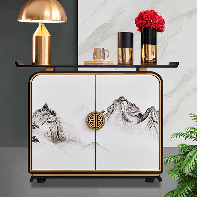 Contemporary 35.43" H Cabinet Wooden Accent Cabinet with Door