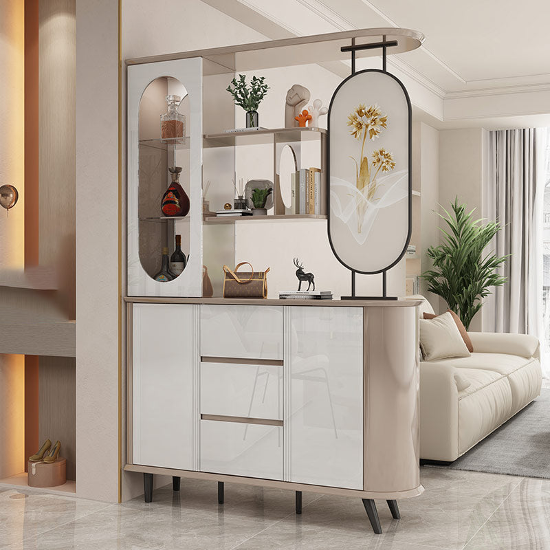 Contemporary Wooden Cabinet Solid Color Accent Cabinet with Drawer and Door