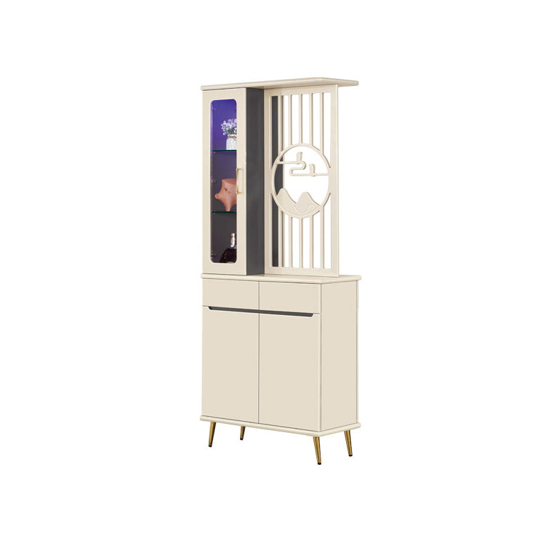 Contemporary Wooden Cabinet Solid Color Accent Cabinet with Drawer and Door