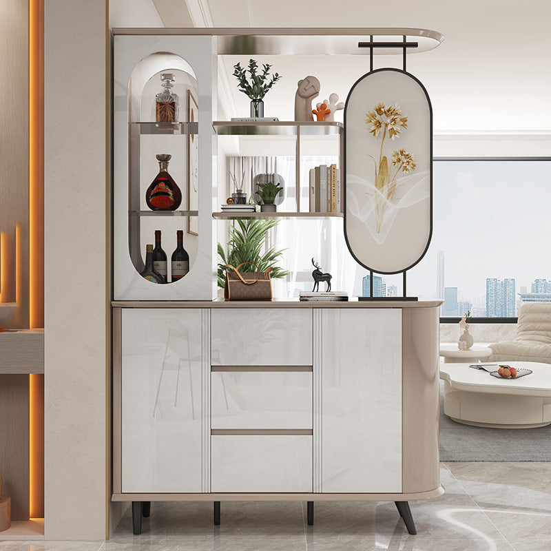 Contemporary Wooden Cabinet Solid Color Accent Cabinet with Drawer and Door