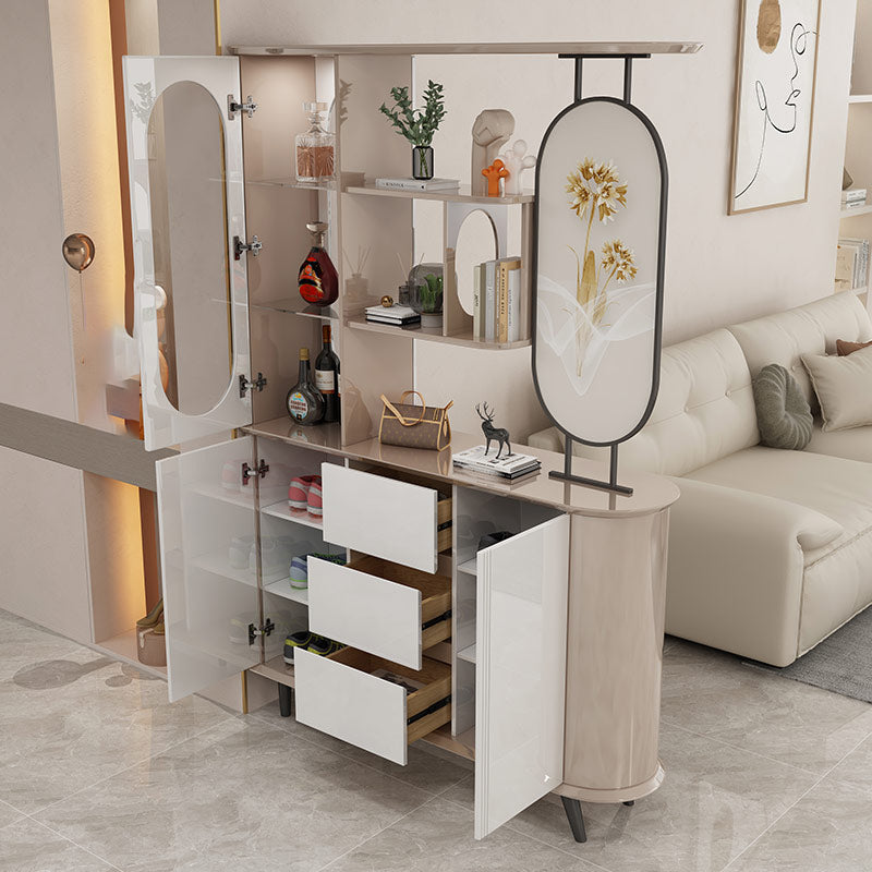 Contemporary Wooden Cabinet Solid Color Accent Cabinet with Drawer and Door