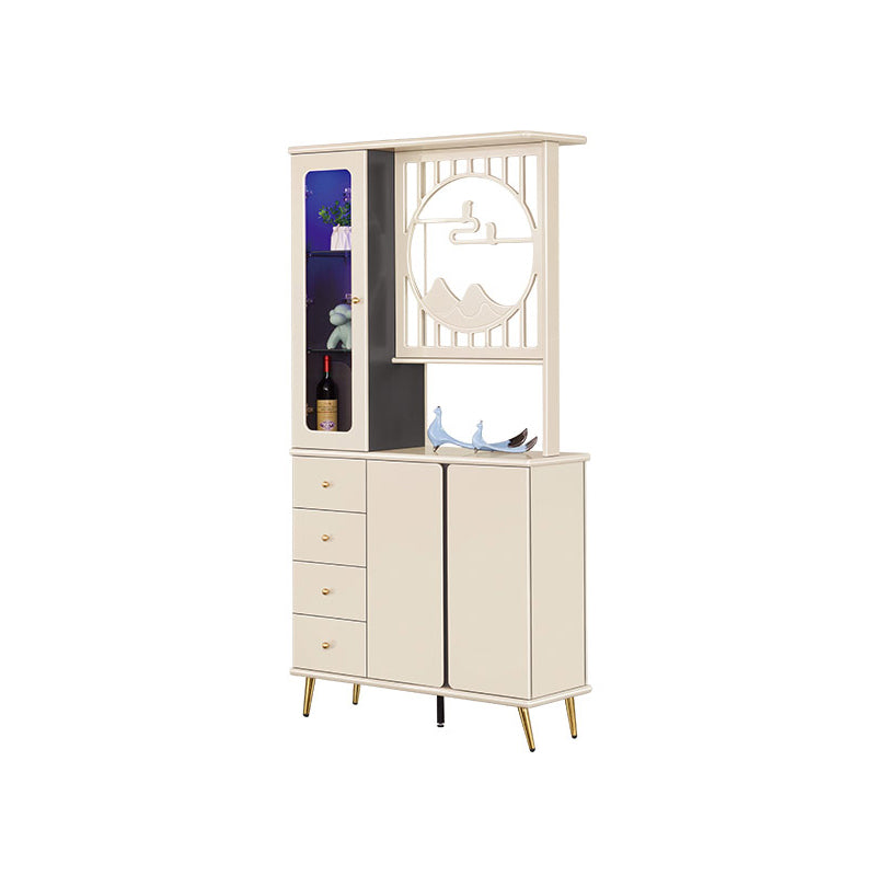 Contemporary Wooden Cabinet Solid Color Accent Cabinet with Drawer and Door