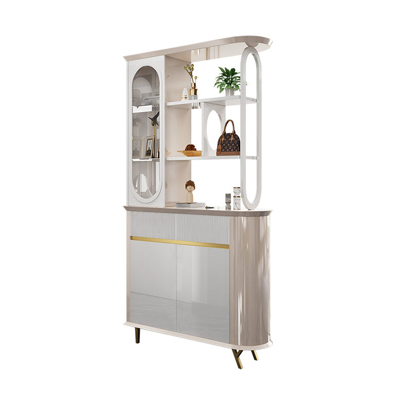 Contemporary Wooden Cabinet Solid Color Accent Cabinet with Drawer and Door