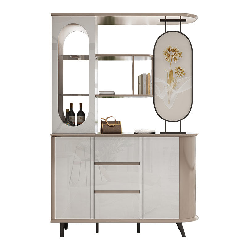 Contemporary Wooden Cabinet Solid Color Accent Cabinet with Drawer and Door