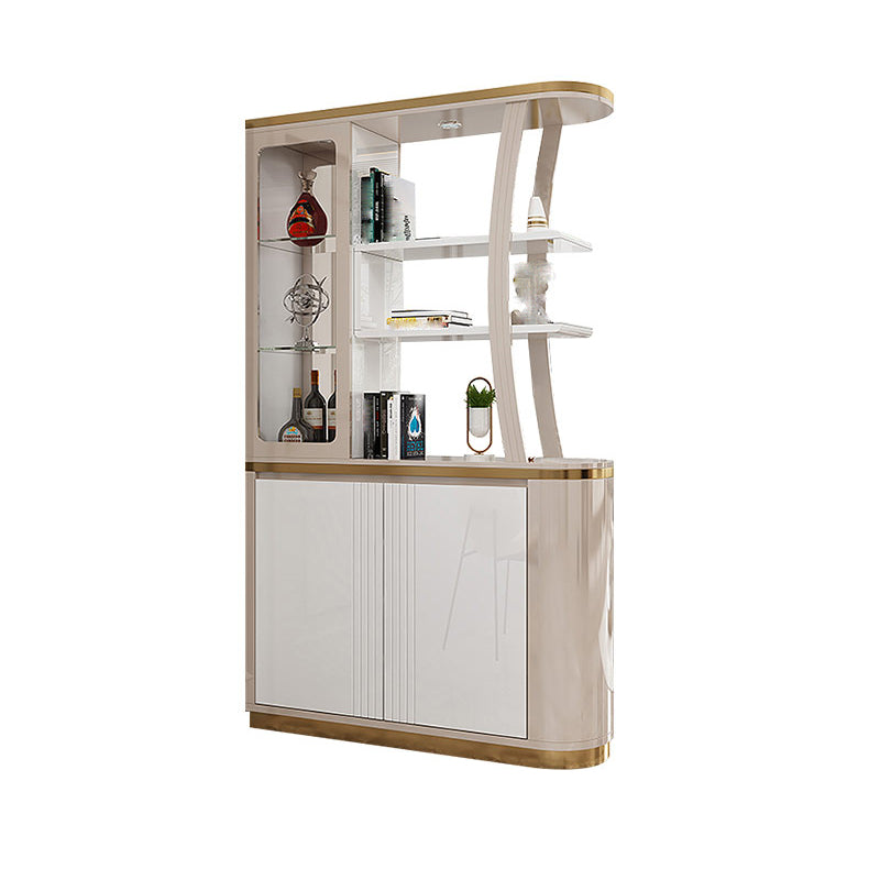 Contemporary Wooden Cabinet Solid Color Accent Cabinet with Drawer and Door