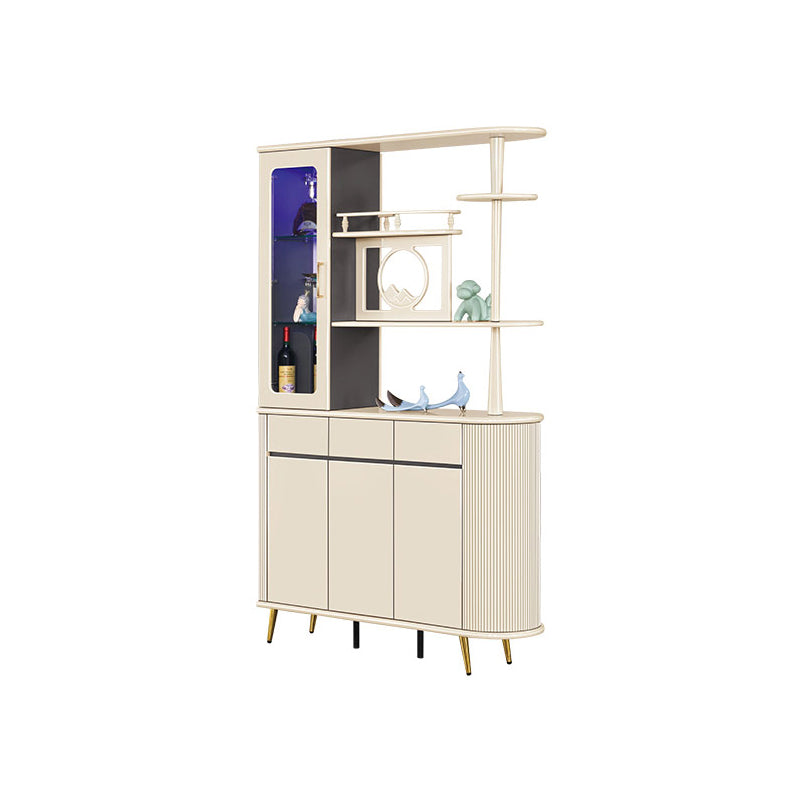 Contemporary Wooden Cabinet Solid Color Accent Cabinet with Drawer and Door