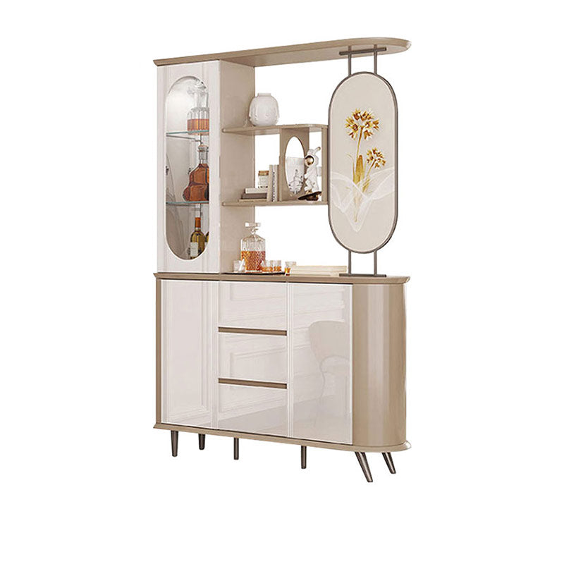 Contemporary Wooden Cabinet Solid Color Accent Cabinet with Drawer and Door