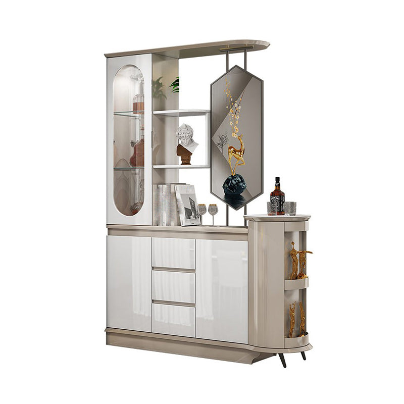Contemporary Wooden Cabinet Solid Color Accent Cabinet with Drawer and Door