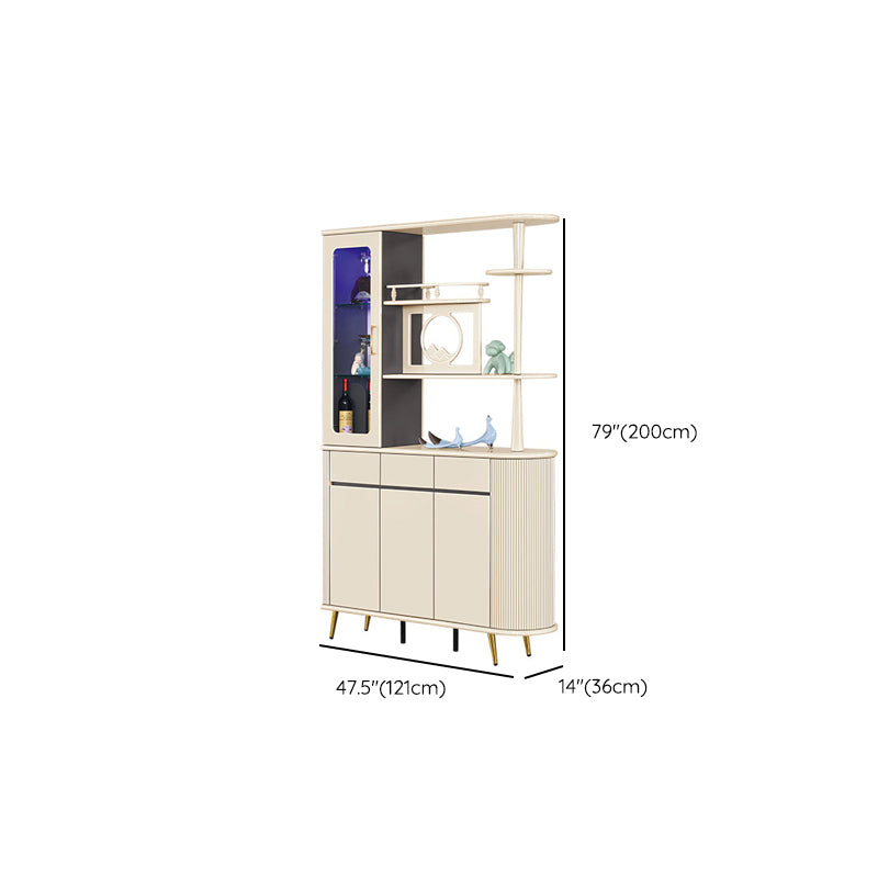 Contemporary Wooden Cabinet Solid Color Accent Cabinet with Drawer and Door
