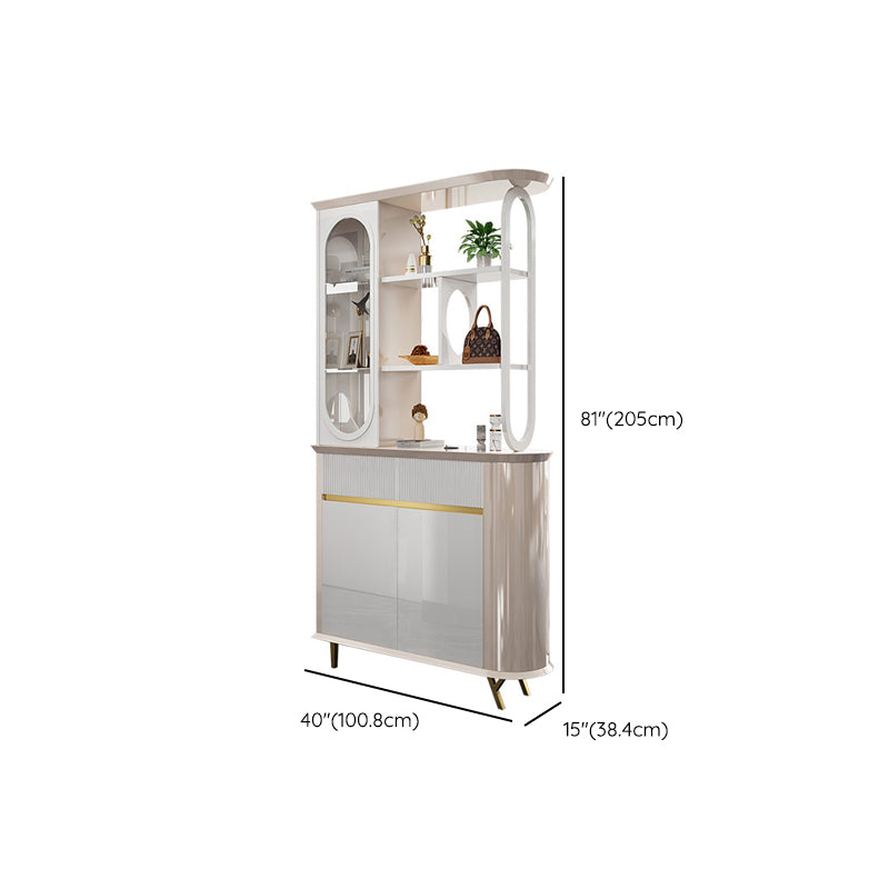 Contemporary Wooden Cabinet Solid Color Accent Cabinet with Drawer and Door