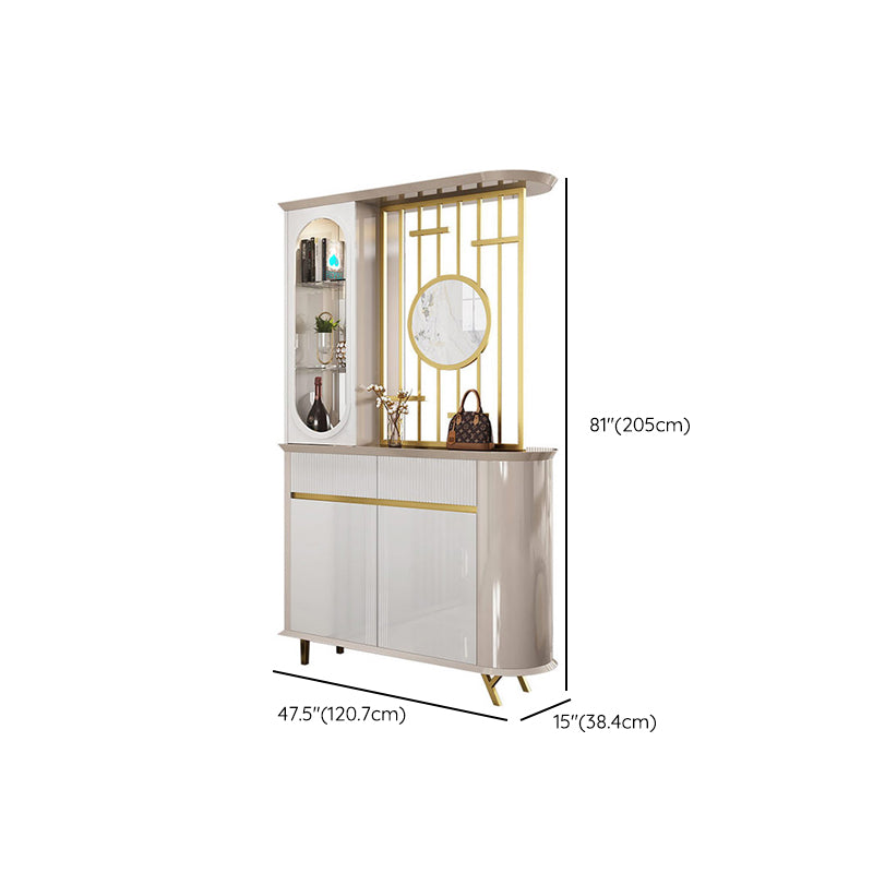 Contemporary Wooden Cabinet Solid Color Accent Cabinet with Drawer and Door