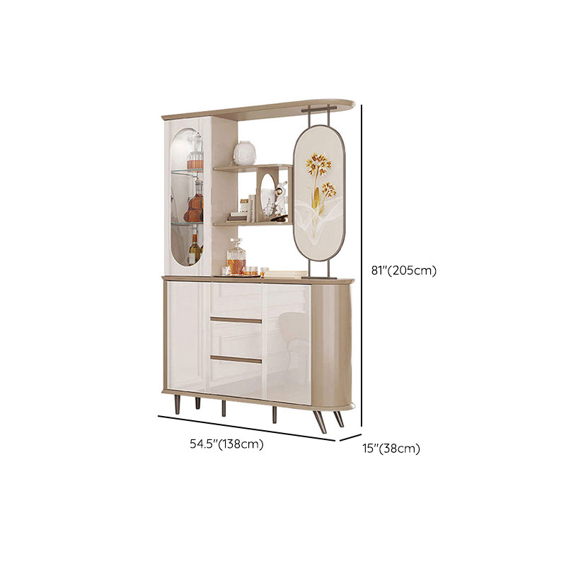 Contemporary Wooden Cabinet Solid Color Accent Cabinet with Drawer and Door