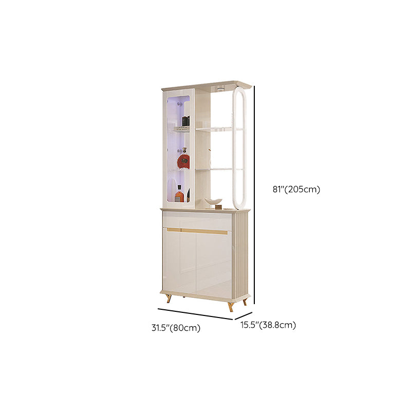 Contemporary Wooden Cabinet Solid Color Accent Cabinet with Drawer and Door